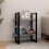 VidaXL vidaXL Solid Pine Wood 2-Tier Book Cabinet Grey Home Storage Rack Bookcase 4