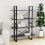 VidaXL vidaXL Solid Pine Wood 4-Tier Book Cabinet Grey Home Bookcase Storage Rack 4