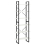 VidaXL vidaXL Solid Pine Wood High Cabinet White Standing Shelf Storage Book Rack 3