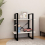 VidaXL vidaXL Solid Pine Wood 2-Tier Book Cabinet White Office Storage Rack Bookcase 4