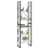 VidaXL vidaXL Solid Pine Wood High Cabinet White Standing Shelf Storage Book Rack 4