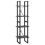 VidaXL vidaXL Solid Pine Wood 4-Tier Book Cabinet Grey Office Storage Rack Bookcase 3