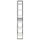 VidaXL vidaXL Solid Pine Wood High Cabinet White Standing Shelf Storage Book Rack 7