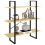 VidaXL vidaXL Solid Pine Wood 3-Tier Book Cabinet Organiser Bookcase Storage Rack 4