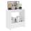 VidaXL vidaXL Side Table White Engineered Wood Magazine Rack Coffee End Storage Table 4