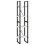 VidaXL vidaXL Solid Pine Wood 4-Tier Book Cabinet White Office Storage Rack Bookcase 3