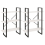 VidaXL vidaXL Solid Pine Wood High Cabinet White Standing Shelf Storage Book Rack 8