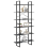 VidaXL vidaXL Solid Pine Wood High Cabinet Grey Home Standing Shelf Storage Book Rack 4