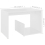 VidaXL vidaXL Side Table White Engineered Wood Home Coffee End Table Magazine Rack 7