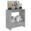 VidaXL vidaXL Side Table Concrete Grey Engineered Wood Magazine Rack Storage Table 4
