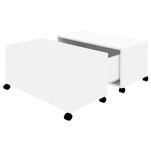 VidaXL vidaXL Coffee Table White Engineered Wood Home Couch Side Centre Accent Table 2