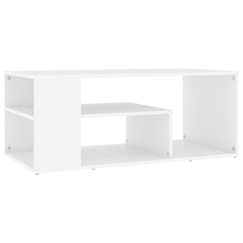 VidaXL vidaXL Coffee Table White Engineered Wood Home End Side Center Accent Table 2
