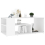 VidaXL vidaXL Coffee Table White Engineered Wood Home End Side Center Accent Table 4