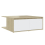 VidaXL vidaXL Coffee Table White and Sonoma Oak Engineered Wood Couch Accent Table 3