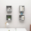 VidaXL vidaXL 4x Wall Cube Shelves Concrete Grey Storage Wall Hanging Floating Shelf 4