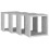 VidaXL vidaXL 4x Wall Cube Shelves Concrete Grey Storage Wall Hanging Floating Shelf 6