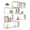 VidaXL vidaXL 4x Wall Shelf White Engineered Wood Wall-Mounted Floating Hanging Shelf 4