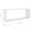 VidaXL vidaXL 4x Wall Shelf White Engineered Wood Wall-Mounted Floating Hanging Shelf 5