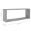 VidaXL vidaXL 4x Wall Shelf Concrete Grey Engineered Wood Wall-Mounted Floating Shelf 4