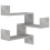 VidaXL vidaXL 2x Wall Corner Shelf Concrete Grey Engineered Wood Hanging Shelf Unit 4