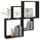 VidaXL vidaXL Wall Cube Shelf Black Engineered Wood Indoor Floating Hanging Shelf 6