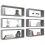 VidaXL vidaXL 6x Wall Shelf Concrete Grey Engineered Wood Wall-Mounted Floating Shelf 4