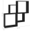 VidaXL vidaXL Wall Cube Shelf Black Engineered Wood Indoor Floating Hanging Shelf 5