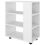 VidaXL vidaXL Rolling Cabinet White Engineered Wood Office Drawer Rolling Cabinet 6