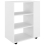 VidaXL vidaXL Rolling Cabinet White Engineered Wood Office Drawer Rolling Cabinet 3
