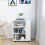 VidaXL vidaXL Rolling Cabinet White Engineered Wood Office Drawer Rolling Cabinet 4