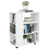 VidaXL vidaXL Rolling Cabinet White Engineered Wood Office Drawer Rolling Cabinet 9