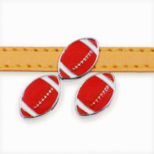8mm Rughy / American football slide charm 100pcs/lot fit 8mm wristband bracelet