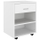 VidaXL vidaXL Rolling Cabinet White Engineered Wood Drawer Rolling Office Cabinet 3
