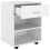 VidaXL vidaXL Rolling Cabinet White Engineered Wood Drawer Rolling Office Cabinet 7