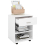 VidaXL vidaXL Rolling Cabinet White Engineered Wood Drawer Rolling Office Cabinet 8