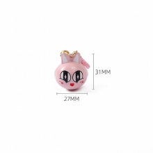 Cartoon Rabbit Cat Bell Metal Jingle Bell Charms Pendant For Pet Necklace Hanging Bag Schoolbag Keychain Jewelry Accessories
