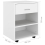 VidaXL vidaXL Rolling Cabinet White Engineered Wood Drawer Rolling Office Cabinet 9