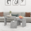 VidaXL vidaXL 3x Nesting Coffee Tables Concrete Grey Engineered Wood Couch End Table 8