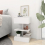 VidaXL vidaXL 2x Bedside Cabinets White Engineered Wood Table Nightstand Bed Cabinet 4