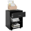 VidaXL vidaXL Rolling Cabinet Black Engineered Wood Drawer Rolling Office Cabinet 8