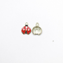 100pcs 14*18mm ladybug beetle insect Alloy Jewelry Accessories Drip Finished Accessories