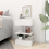 VidaXL vidaXL Bedside Cabinet White Engineered Wood Table Nightstand Storage Cabinet 4