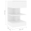 VidaXL vidaXL Bedside Cabinet White Engineered Wood Table Nightstand Storage Cabinet 5