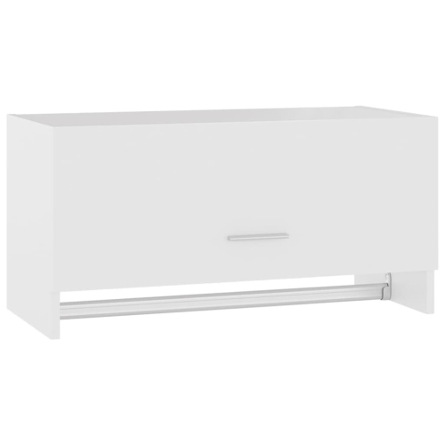 VidaXL vidaXL Wardrobe White Engineered Wood Home Storage Hanging Clothes Organiser 2
