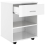 VidaXL vidaXL Rolling Cabinet High Gloss White Engineered Wood Drawer Rolling Cabinet 7