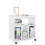 VidaXL vidaXL Rolling Cabinet High Gloss White Engineered Wood Drawer Rolling Cabinet 7