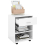 VidaXL vidaXL Rolling Cabinet High Gloss White Engineered Wood Drawer Rolling Cabinet 8