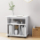 VidaXL vidaXL Rolling Cabinet High Gloss White Engineered Wood Drawer Rolling Cabinet 4