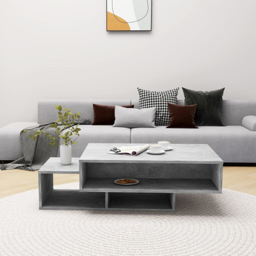 VidaXL vidaXL Coffee Table Concrete Grey Engineered Wood Living Room Couch Sofa Table 2