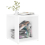 VidaXL vidaXL Side Table White Engineered Wood Corner Cabinet Unit End Sofa Table 4